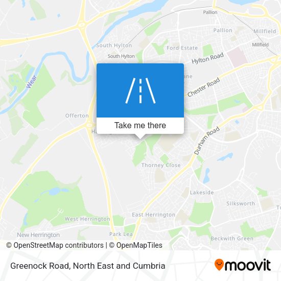Greenock Road map