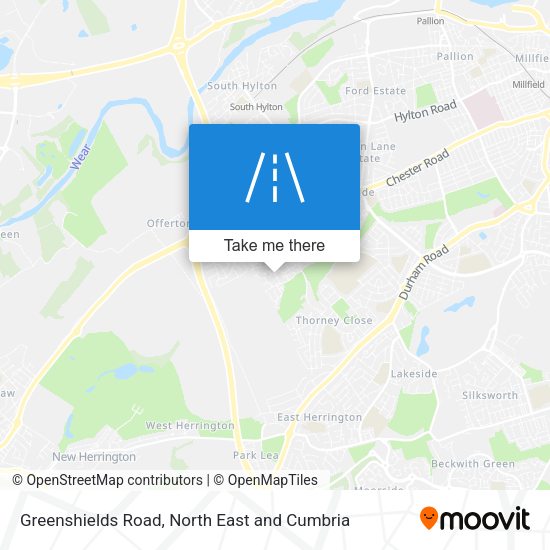 Greenshields Road map