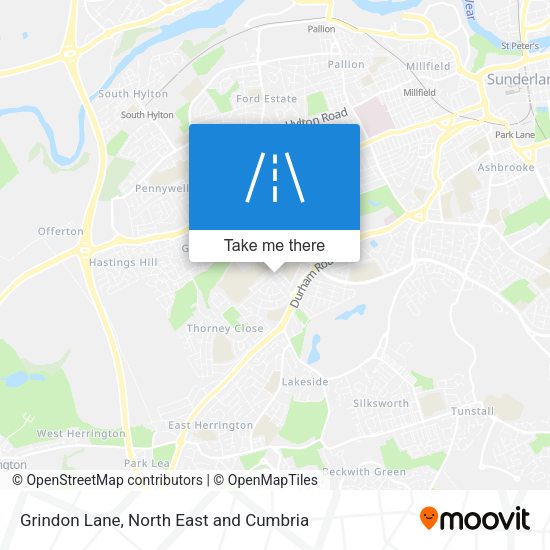 Grindon Lane map