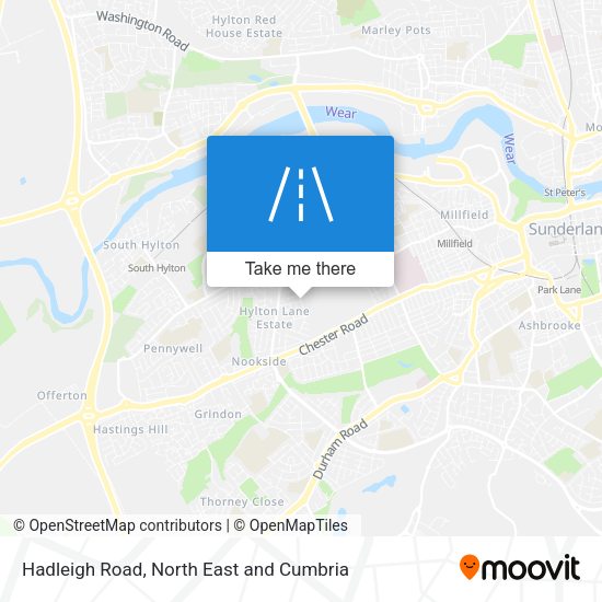 Hadleigh Road map