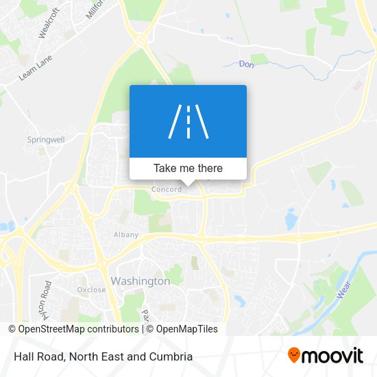 Hall Road map