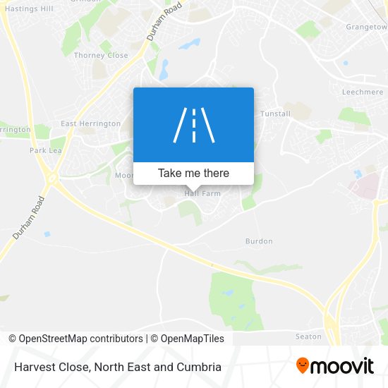 Harvest Close map