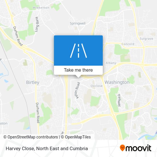 Harvey Close map