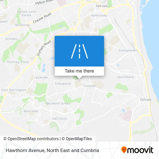 Hawthorn Avenue map