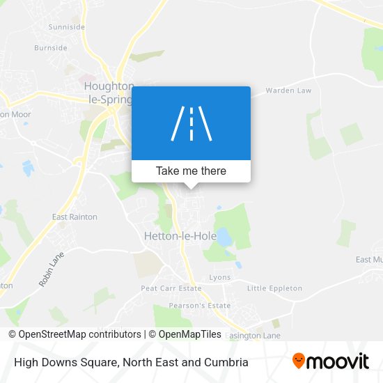 High Downs Square map