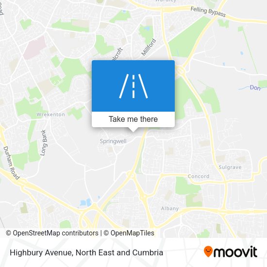 Highbury Avenue map