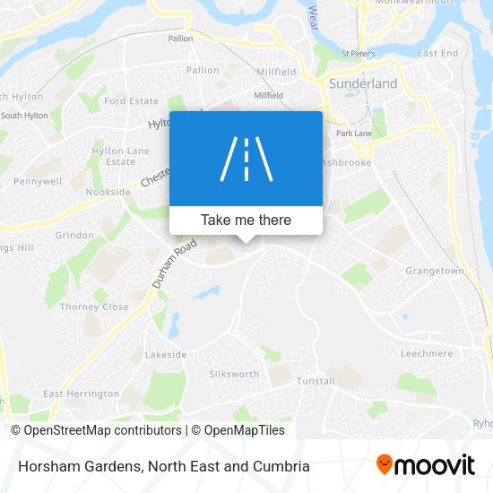Horsham Gardens map