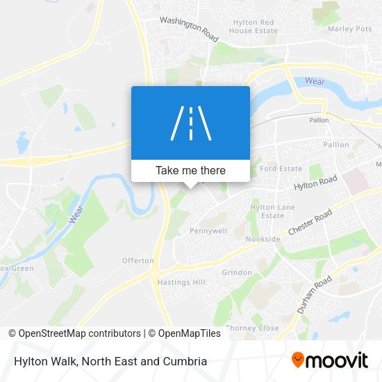 Hylton Walk map