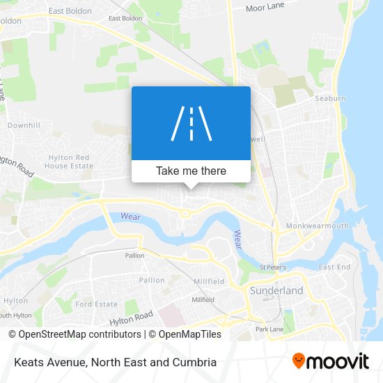 Keats Avenue map