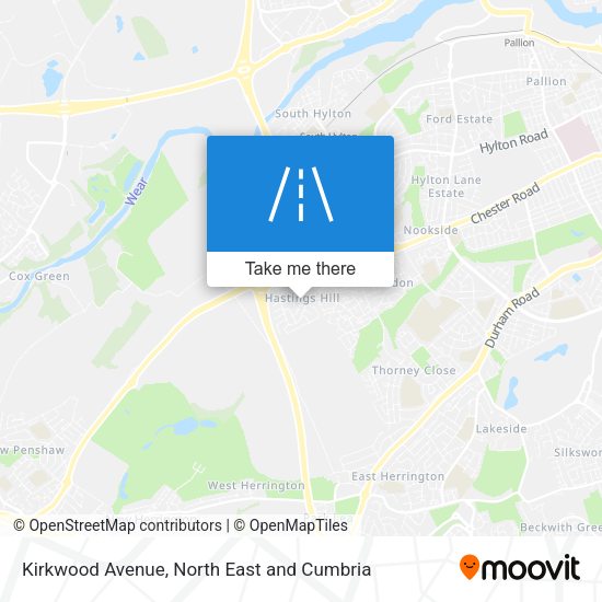 Kirkwood Avenue map