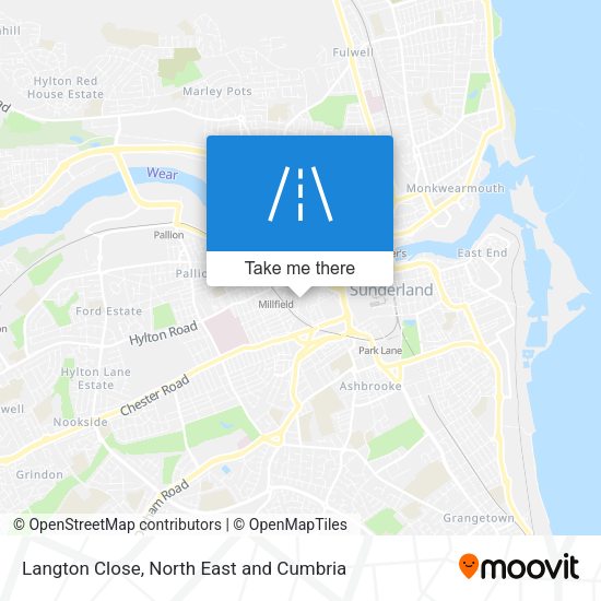 Langton Close map