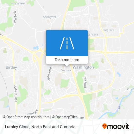 Lumley Close map