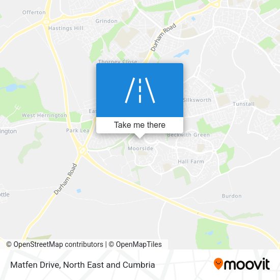 Matfen Drive map