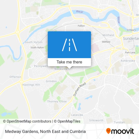 Medway Gardens map
