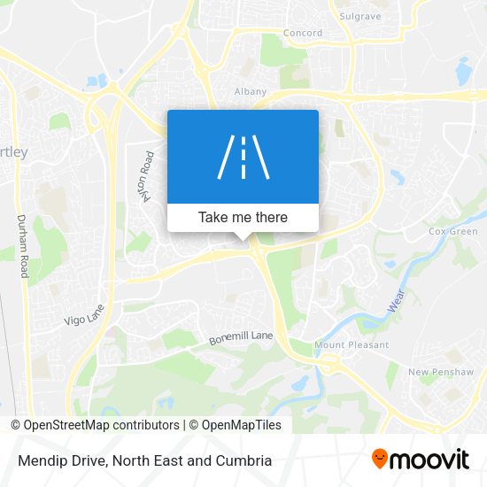 Mendip Drive map
