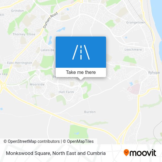 Monkswood Square map