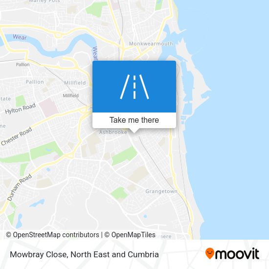 Mowbray Close map