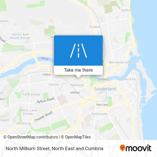 North Milburn Street map