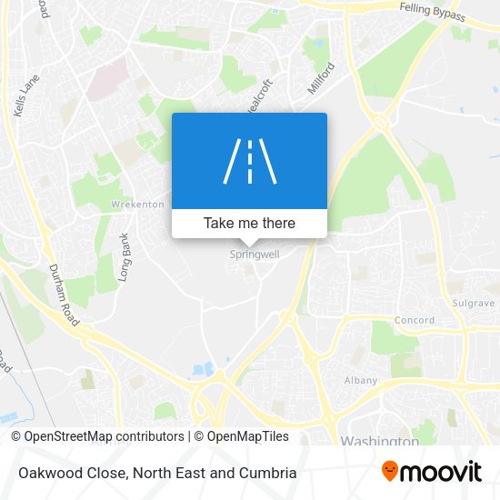 Oakwood Close map
