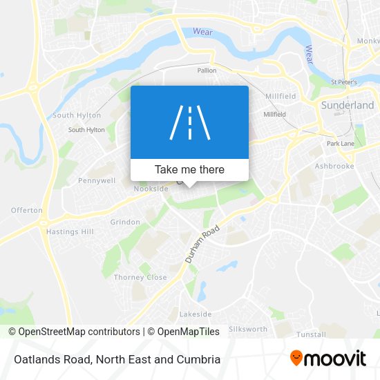 Oatlands Road map