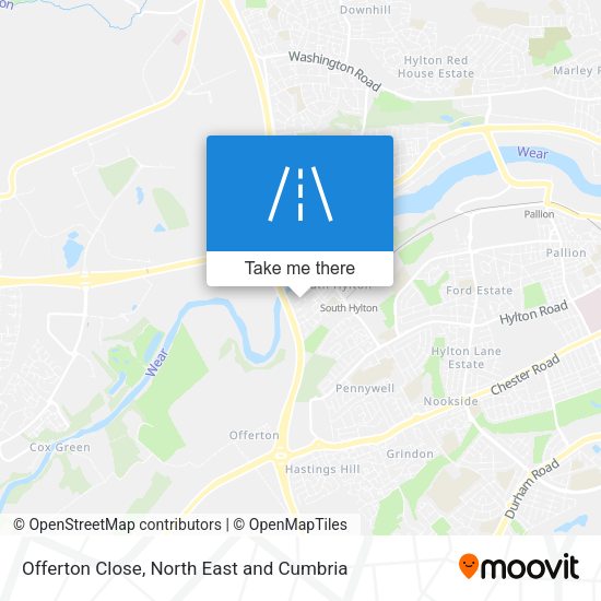 Offerton Close map