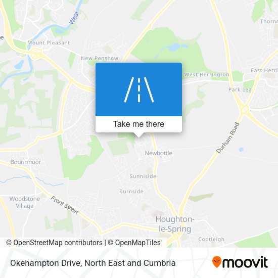 Okehampton Drive map