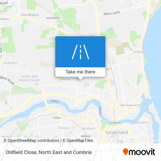 Oldfield Close map