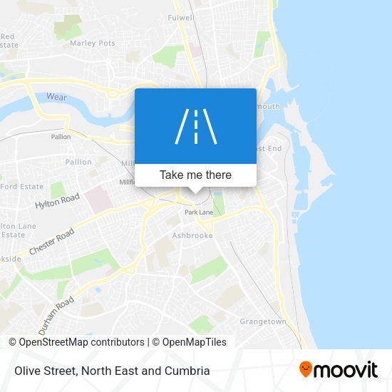 Olive Street map