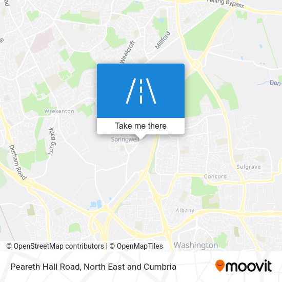 Peareth Hall Road map