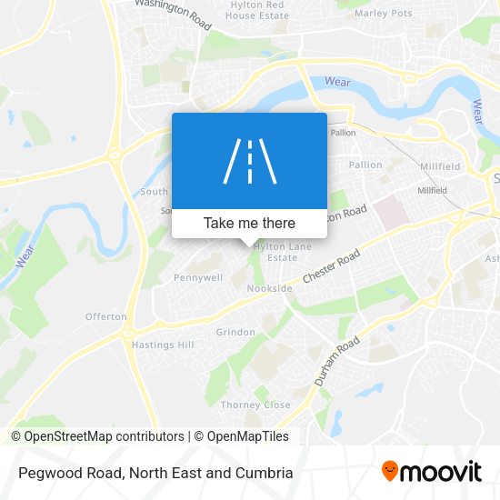 Pegwood Road map