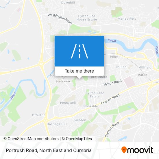 Portrush Road map