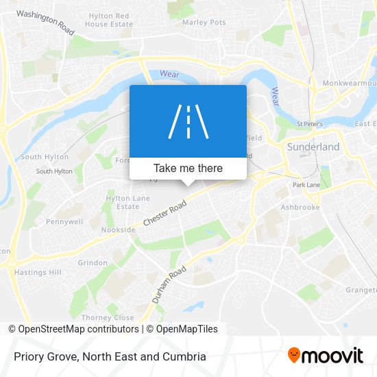 Priory Grove map
