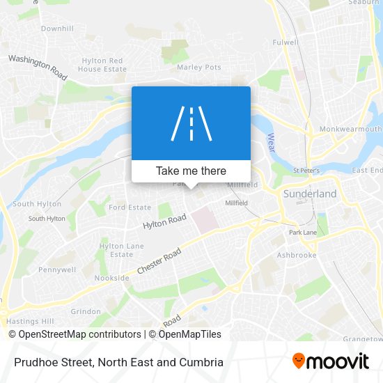 Prudhoe Street map