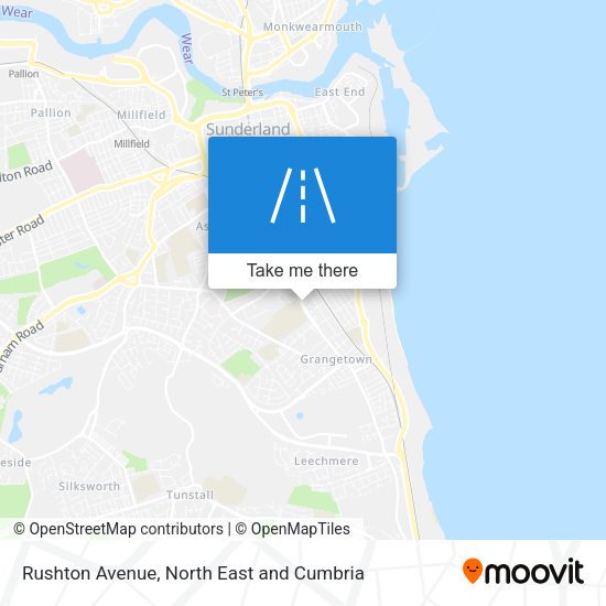 Rushton Avenue map
