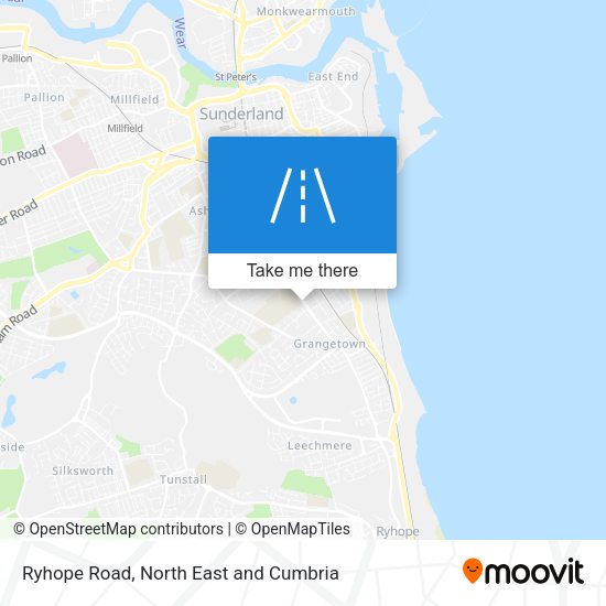 Ryhope Road map