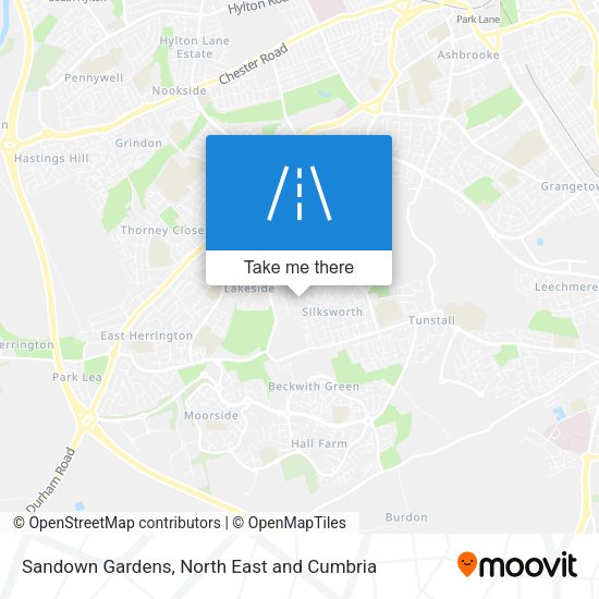Sandown Gardens map