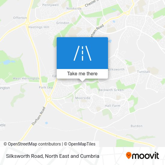 Silksworth Road map