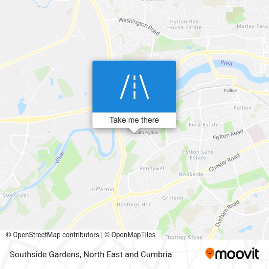 Southside Gardens map