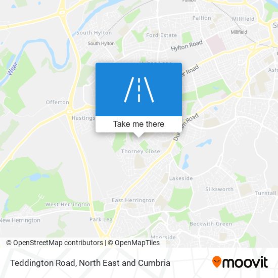 Teddington Road map