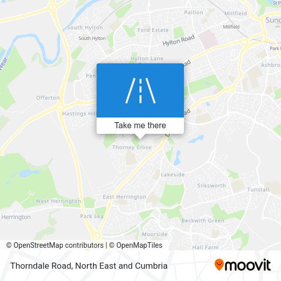Thorndale Road map