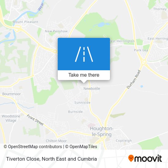 Tiverton Close map