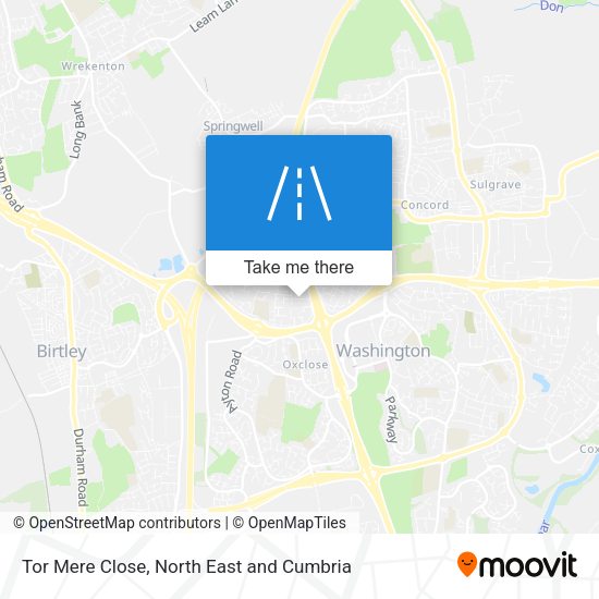 Tor Mere Close map