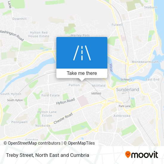 Treby Street map