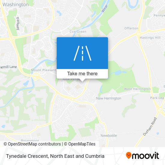 Tynedale Crescent map