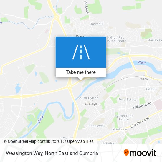 Wessington Way map