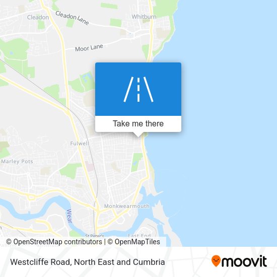 Westcliffe Road map