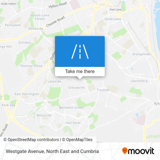 Westgate Avenue map
