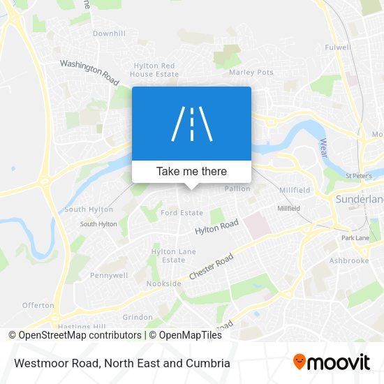 Westmoor Road map