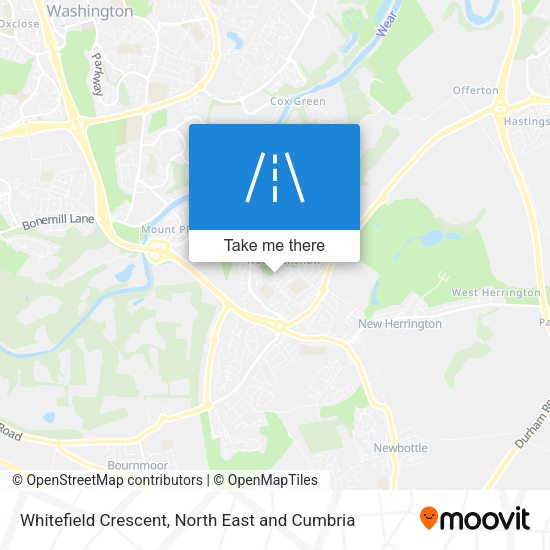 Whitefield Crescent map