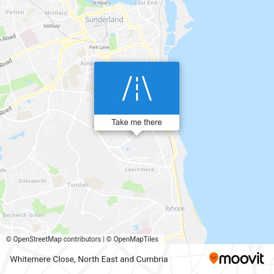 Whitemere Close map